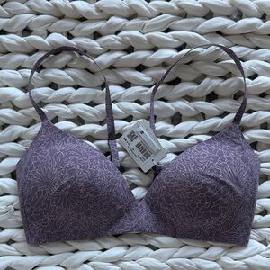 NWT LULULEMON TAKE SHAPE Floral Purple Women's Bra 34C